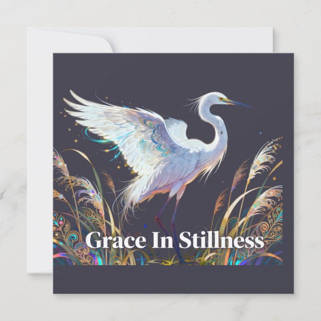 Grace i stillhet Elegant inbjudan (Framsida)