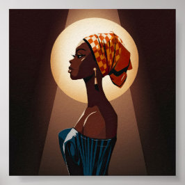 Grace in Light: A Porträtt av skönhet och styrka Poster