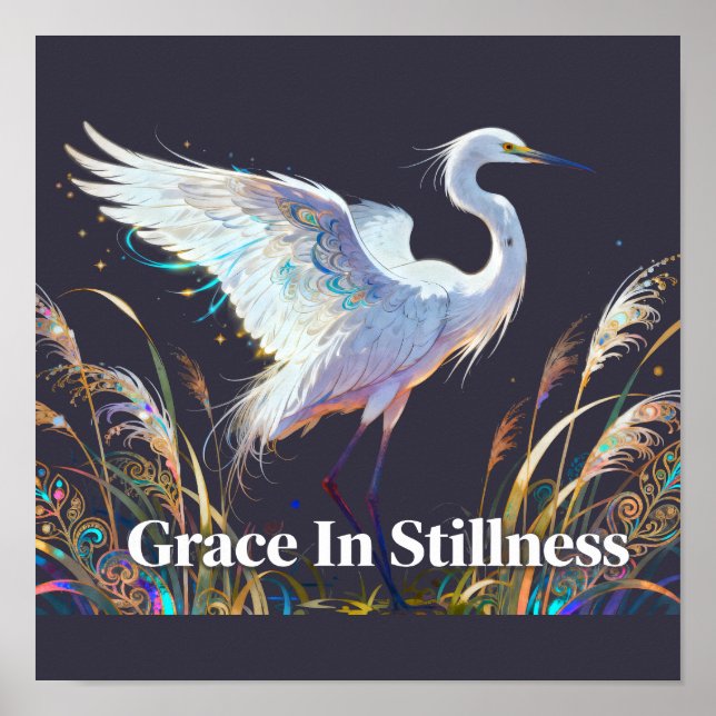 "Grace In Stillness" Fantasy Hägringsaffisch för E Poster (Framsidan)