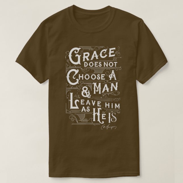 Grace inspirational Charles Spurgeon Quote Christi T Shirt (Design framsida)