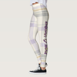 Grace Ivory & Lavender Luxe Rutigt Mönster Vol 72 Leggings