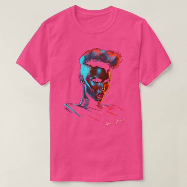Grace Jones 80-talet Stil Aesthetic Design 1 T Shirt (Design framsida)
