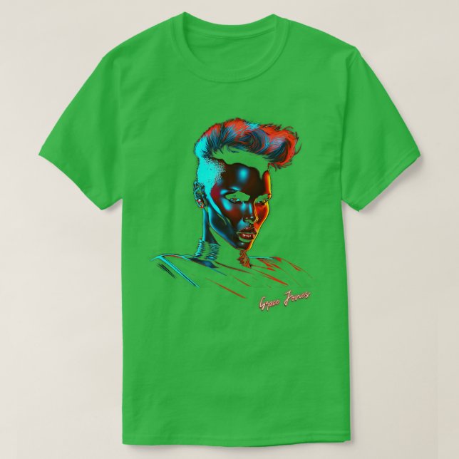 Grace Jones 80-talet Stil Aesthetic Design 1 T Shirt (Design framsida)