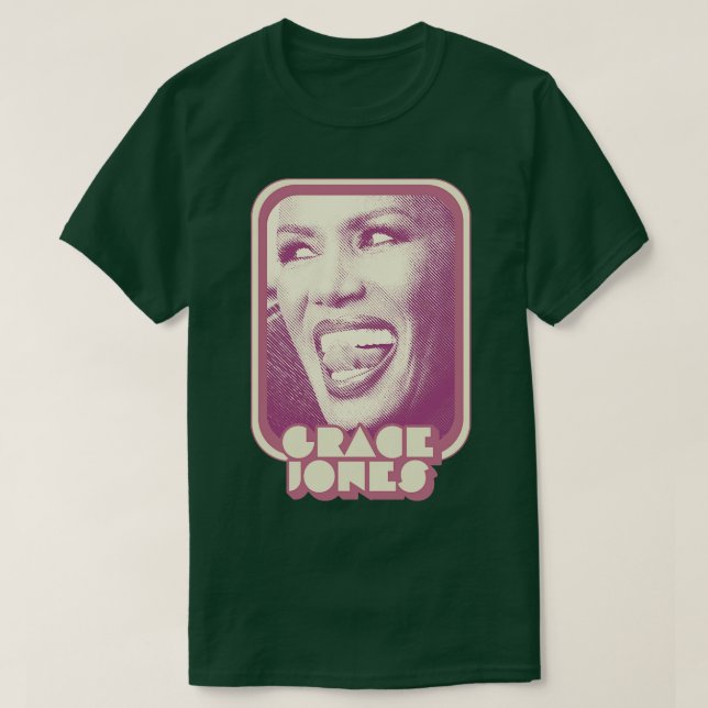 Grace Jones Retro Stil 80s Aesthetic Design T Shirt (Design framsida)