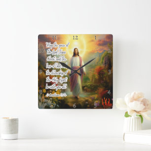 Grace, Kärlek, Fellowship Divine Fyrkantig Klocka
