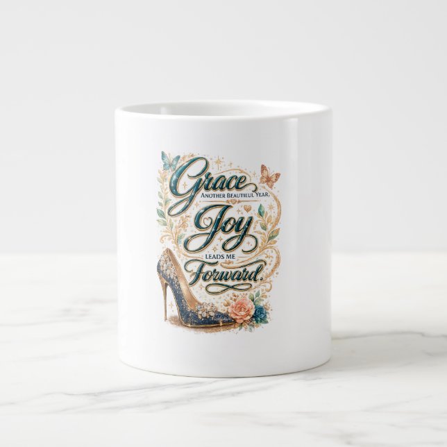 Grace lade till en vacker års Specialmugg Jumbo Mugg (Framsidan)
