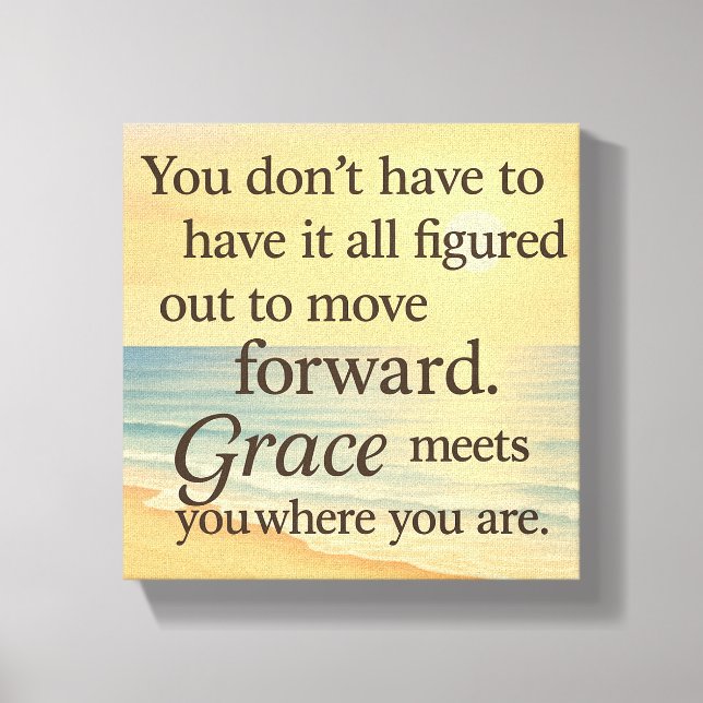 Grace Meets You – Uplifting Ocean-Inspired Canvas  (Framsida)