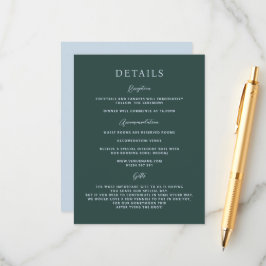 GRACE Modern Botanisk Mist Bröllops Bilaga Kort