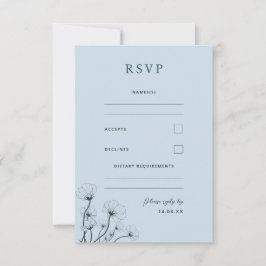GRACE Modern botaniskt Mist Bröllop OSA Card