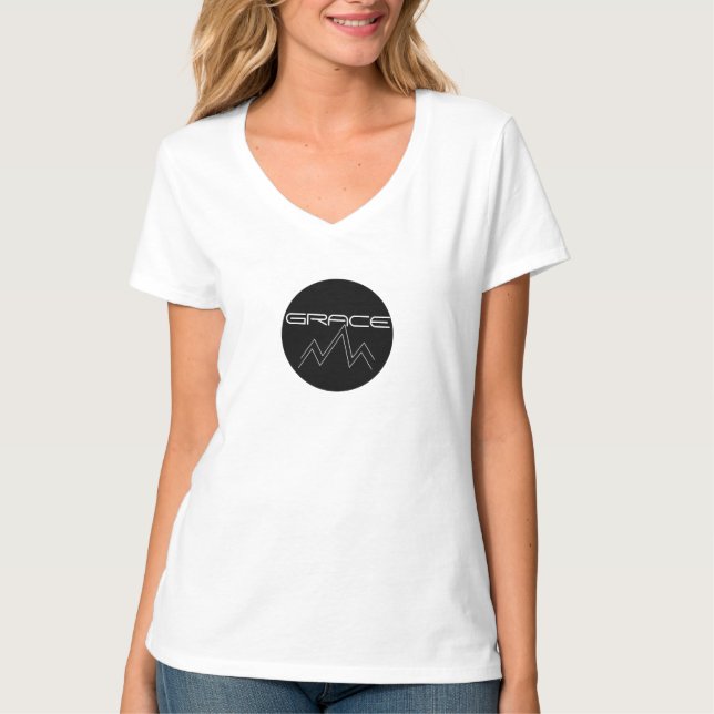 Grace Mountain Faith Logotyp T Shirt (Framsida)