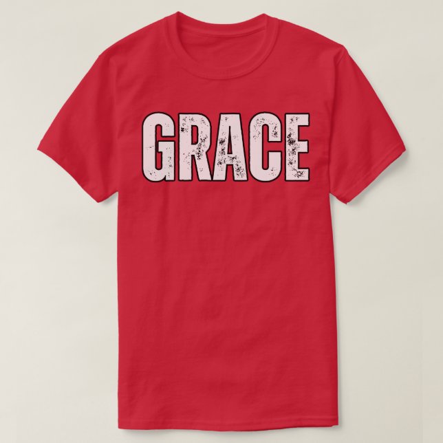 Grace Namn Gift Birthday Helgdag årsdag T Shirt (Design framsida)