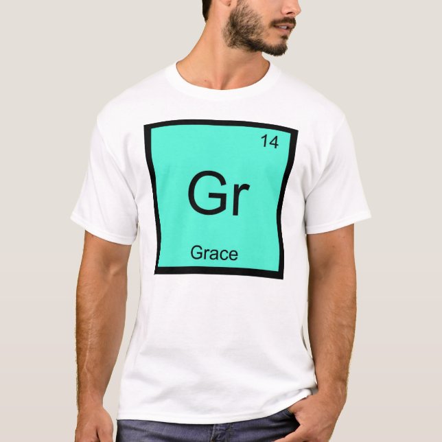 Grace  Namn Kemi Element Periodiska Systemet T-shirt (Framsida)