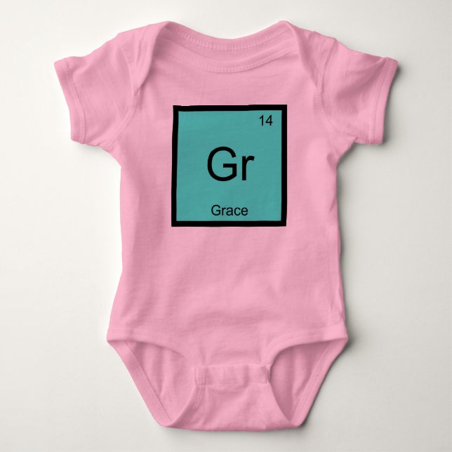 Grace Namn kemi Inslag Periodic Bord T-shirt (Framsida)