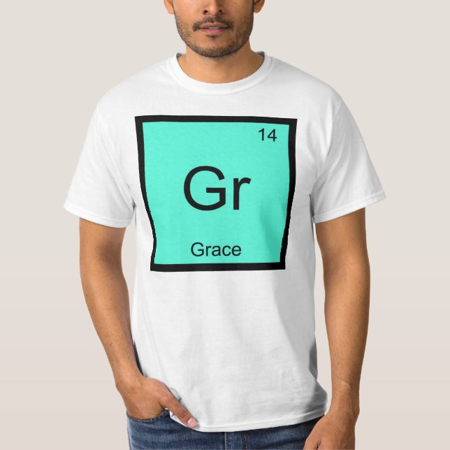Grace Namn Kemiskt Element Periodiska Systemet Tee (Framsida)