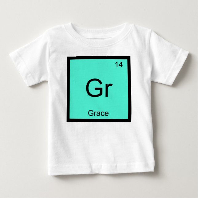 Grace  Namn Kemiskt Element Periodiska Systemet Tee Shirt (Framsida)