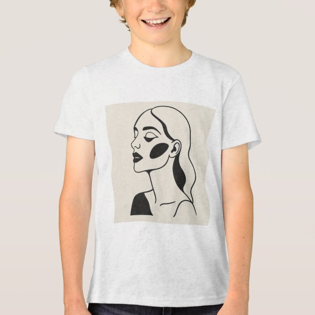 Grace och elegans porträtt i en noblekvinna t shirt (Framsida)