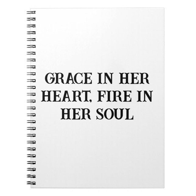 Grace- och Fire inspirational Women's Notebook Anteckningsbok (Framsidan)