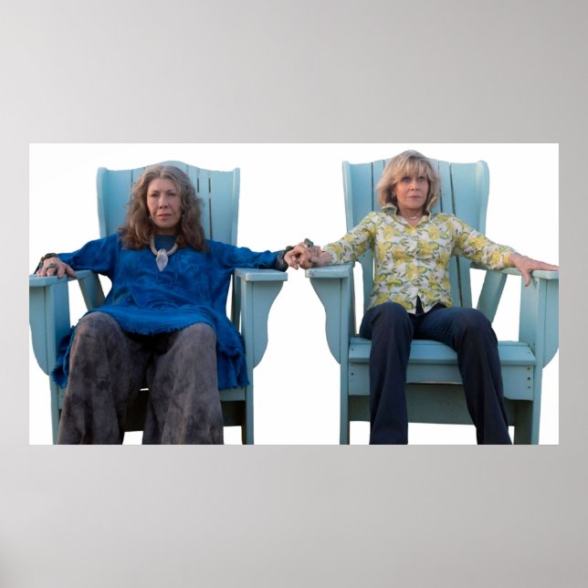 Grace och Frankie Sitta Poster (Framsidan)