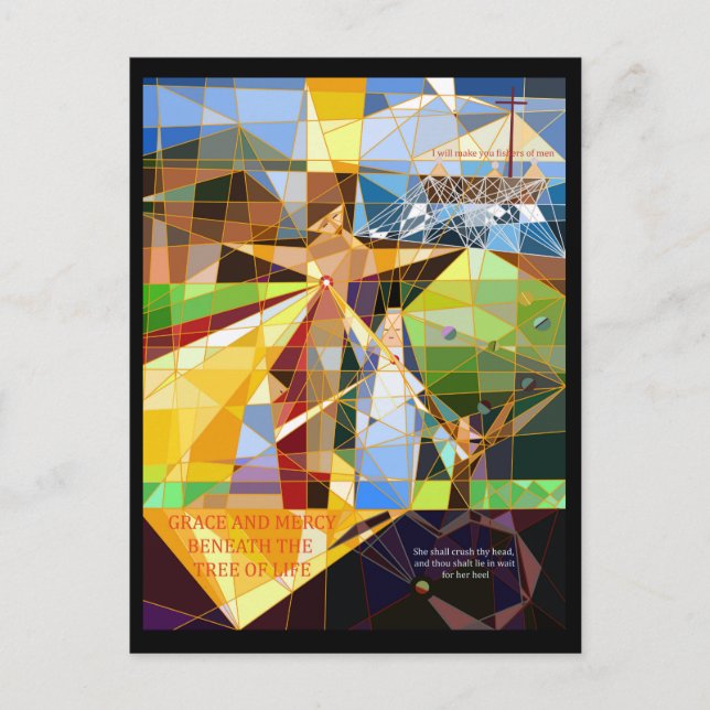 Grace och Mercy Livets träd Christian art Vykort (Framsida)