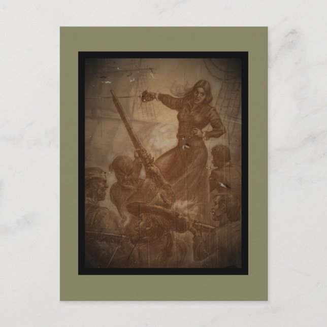 Grace O'Malley Pirat Queen Vykort (Framsida)