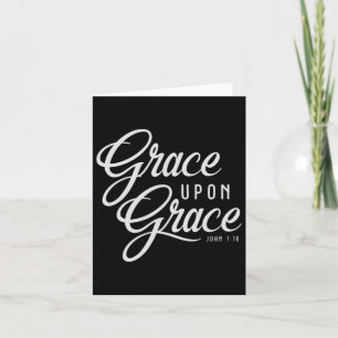 Grace On Grace Christian Faith Bible Verse Quote Kort