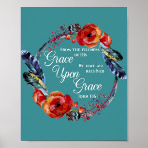 Grace på Grace John 1:16 Skript Poster