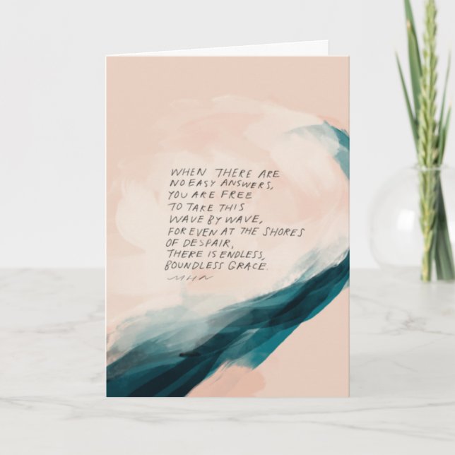 "Grace" Personlig Sympati för en förlust Kort (Framsida)