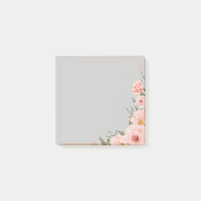 Grace & Petals - Elegant Post-it Block (Framsida)