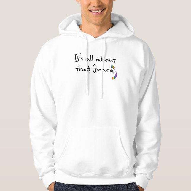 Grace Rainbow Butterfly Hoodie Sweatshirt (Framsida)