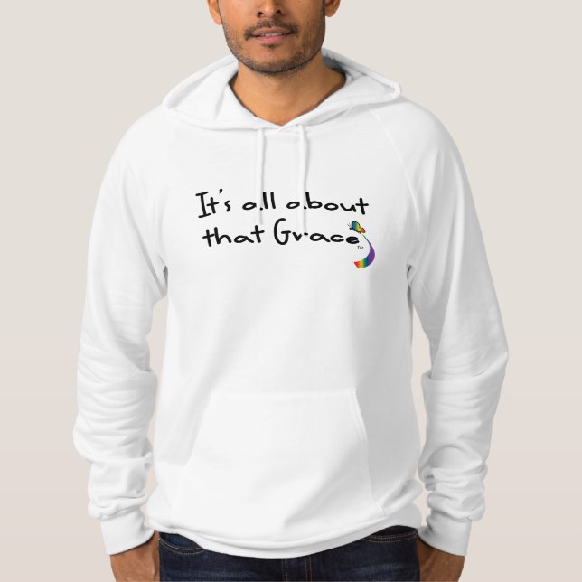 Grace Rainbow Butterfly Hoodie Sweatshirt (Framsida)