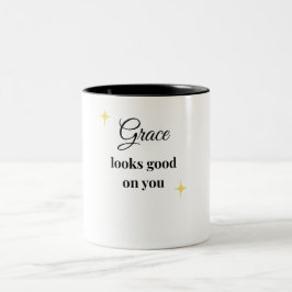 Grace ser bra ut på dig | Feminil inspiration Två-Tonad Mugg