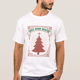 Grace Shines Brighter - Christian Christmas Tree T Shirt