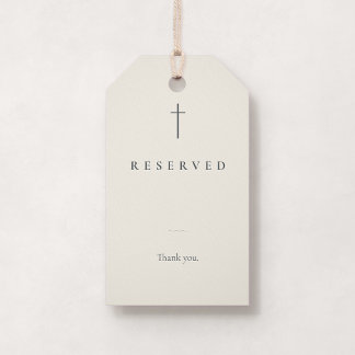 Grace Stone kyrkbänk Liten Reserverad Sittplatseti Presentetikett