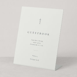 Grace Stone Minimal kristen kors gästbok