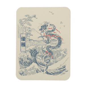 Grace - Traditionell japansk streetwear-design Magnet