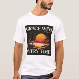 Grace vinner varje gång - ROMANS 5:20 T Shirt