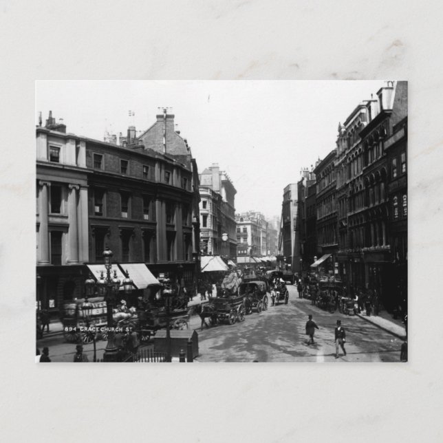 Gracechprivat Street, London, 1890 Vykort (Framsida)