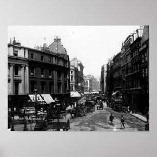 Gracechurch gata, London, c.1890 Poster