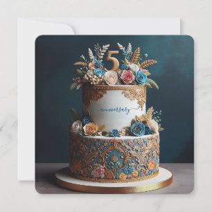 GRACEFUL 5th BRÖLLOP ANNIVERSARY CAKE