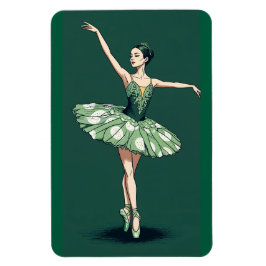 Graceful Ballerina Puzzle – Elegant Dancer on Gree Magnet