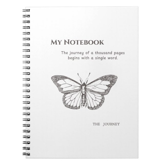 Graceful Butterfly Notebook for Daily Inspiration Anteckningsbok (Framsidan)
