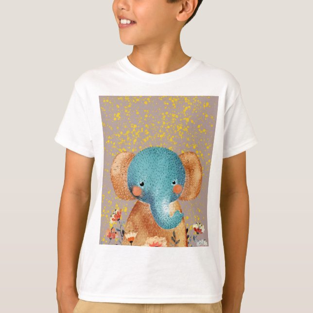 Graceful Elephant in the Wild T Shirt (Framsida)
