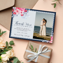 Graceful Floral Pink and Dusty Blue Tack Kort