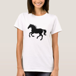 Graceful Horse Silhouette in Motion T Shirt