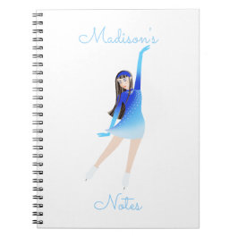 Graceful Ice Skater Spiral Photo Notebook Anteckningsbok