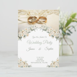 Graceful Romance Wedding Invitation Inbjudningar