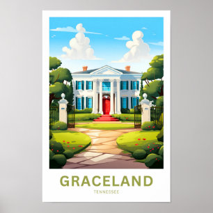 Graceland Tennessee Islands Travel Skriv ut Poster
