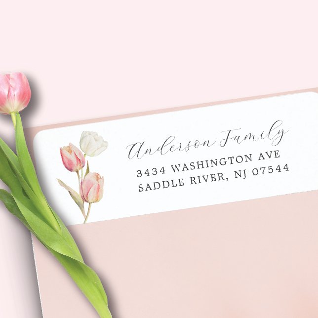 Gracely Tulips Return-adressetikett Returadress Etikett (Skapare uppladdad)