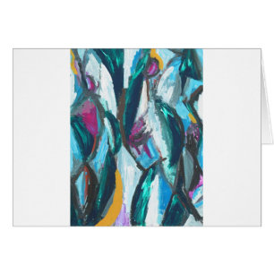 Gracerna för abstrakt tre (abstrakt expressionism hälsningskort