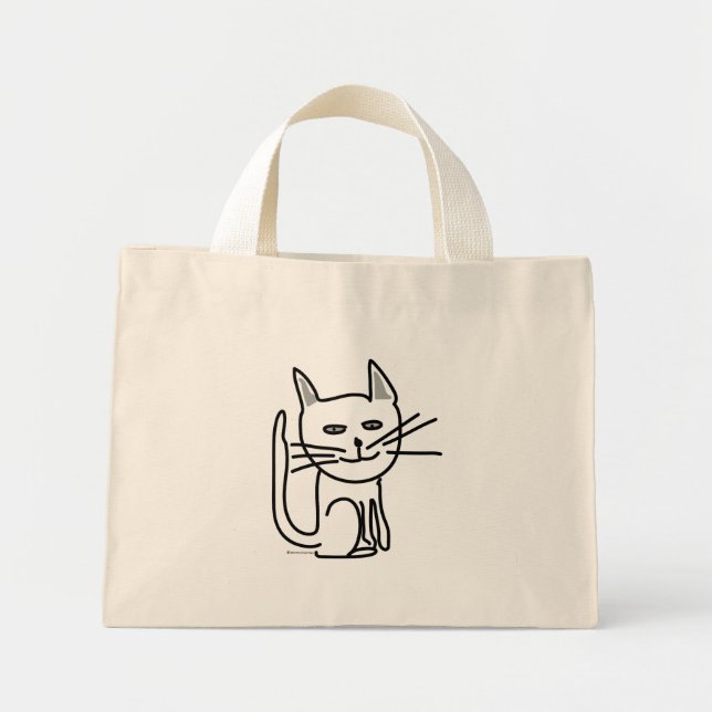 Graceys Lycklig Cat Tote bags Mini Tygkasse (Framsidan)